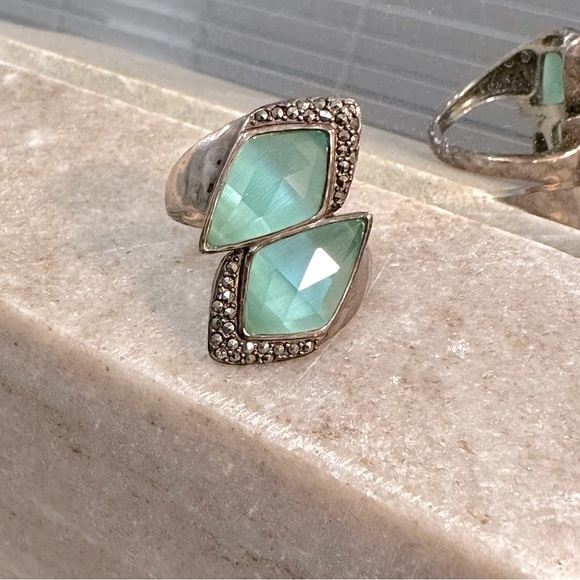 JUDITH JACK Quartz & Marcasite Ring - Picture 2 of 6